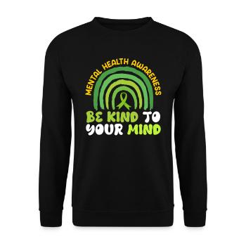 Santé mentale Soyez gentil avec votre - Sweat-shirt Unisexe - noir - Devant - Alina (178cm) & Michal (187cm)