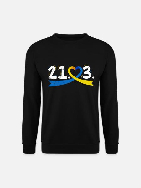 Welt Down Syndrom Tag Awareness Schleife für - Unisex Pullover - Schwarz