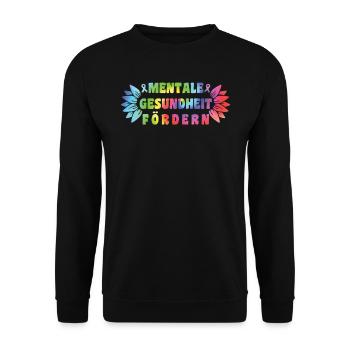 Mentale Gesundheit fördern Selbstachtung Mental - Unisex Pullover - Schwarz - Vorne - Alina (178cm) & Michal (187cm)