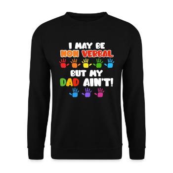 Autism Awareness Autistic Child - Unisex Sweatshirt - black - Front - Alina (178cm) & Michal (187cm)