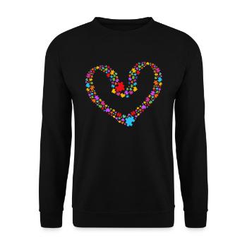 Autism Neurodiversity Kindness - Unisex Sweatshirt - black - Front - Alina (178cm) & Michal (187cm)