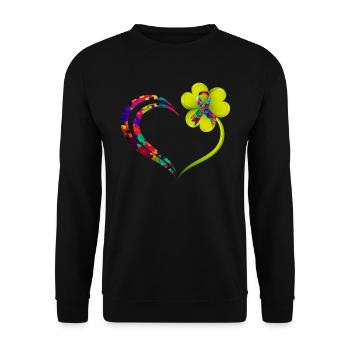 Autismus Bewusstsein Autisten Vielfalt - Unisex Pullover - Schwarz - Vorne - Alina (178cm) & Michal (187cm)