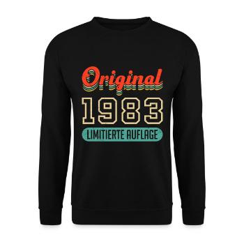 40 Jahre limitierte Auflage 40. Geburtstag - Unisex Pullover - Schwarz - Vorne - Alina (178cm) & Michal (187cm)