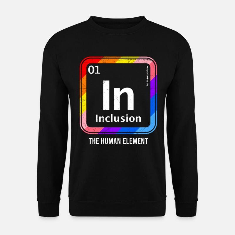 Inclusion Acceptation et solidarité pour - Sweat-shirt Unisexe - noir