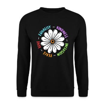 Inclusion handicap acceptance and awareness - Unisex Sweatshirt - black - Front - Alina (178cm) & Michal (187cm)