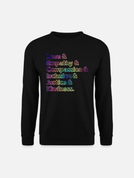 Inklusion Akzeptanz handicap Solidarität - Unisex Pullover - Schwarz