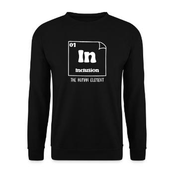 Inklusion Akzeptanz und Solidarität handicap - Unisex Pullover - Schwarz - Vorne - Alina (178cm) & Michal (187cm)