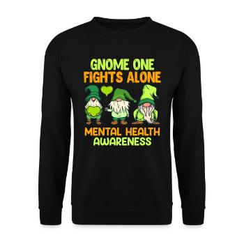 Sensibilisation au geistige de la santé mentale Gesundheit - Sweat-shirt Unisexe - noir - Devant - Alina (178cm) & Michal (187cm)