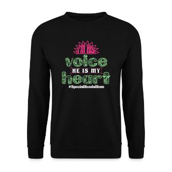 Inclusion Sensibilisation Diversité handicap - Sweat-shirt Unisexe - noir - Devant - Alina (178cm) & Michal (187cm)
