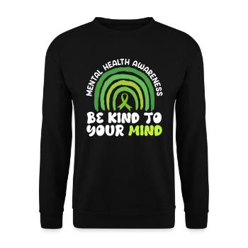 Santé mentale Soyez gentil avec votre - Sweat-shirt Unisexe - noir - Devant - Alina (178cm) & Michal (187cm)