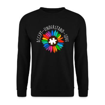 Autism Diversity Autistic Consciousness - Unisex Sweatshirt - black - Front - Alina (178cm) & Michal (187cm)