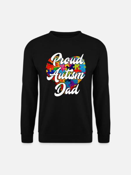 Stolzer Autismus Dad Autisten Kind - Unisex Pullover - Schwarz