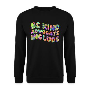 Acceptance handicap Inclusion is a decision - Unisex Sweatshirt - black - Front - Alina (178cm) & Michal (187cm)