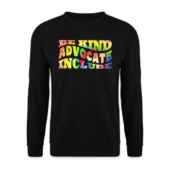 Soyez gentil Conscience Acceptation handicap Inclusion - Sweat-shirt Unisexe - noir - Devant - Alina (178cm) & Michal (187cm)