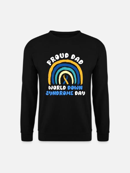 Down Syndrom Vater und Mutter mit Kind - Unisex Pullover - Schwarz