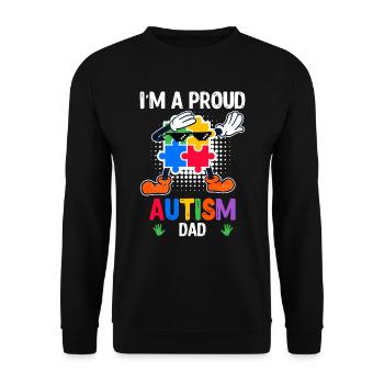 Autistic solidarity for autistic children - Unisex Sweatshirt - black - Front - Alina (178cm) & Michal (187cm)
