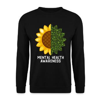 Mentale Health Matters Awareness Mentale - Unisex Sweatshirt - black - Front - Alina (178cm) & Michal (187cm)