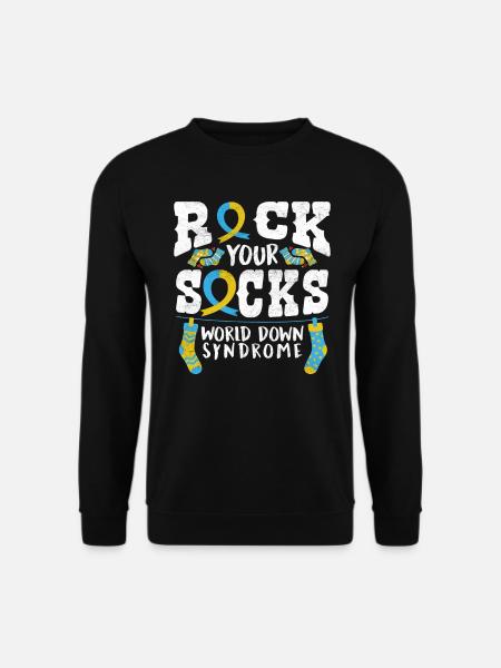 Down Syndrom Rock your Socks Awareness - Unisex Pullover - Schwarz