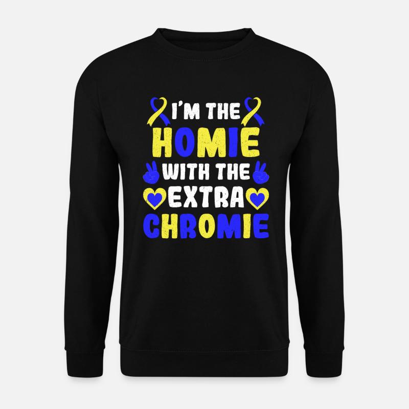 Down Syndrom extra Chromosom Trisomie 21 - Unisex Pullover - Schwarz