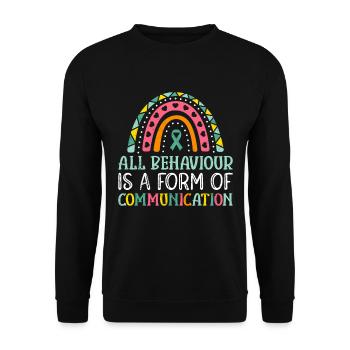 Autism Awareness and Solidarity - Unisex Sweatshirt - black - Front - Alina (178cm) & Michal (187cm)