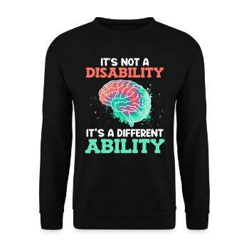 Autistic consciousness Its not a disability - Unisex Sweatshirt - black - Front - Alina (178cm) & Michal (187cm)