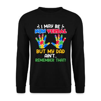 autism awareness autistic child - Unisex Sweatshirt - black - Front - Alina (178cm) & Michal (187cm)