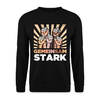 Inclusion, Strong Together, Compassion, Diversity - Unisex Sweatshirt - black - Front - Alina (178cm) & Michal (187cm)