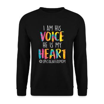 Inclusion Acceptance Mother of disadvantaged - Unisex Sweatshirt - black - Front - Alina (178cm) & Michal (187cm)