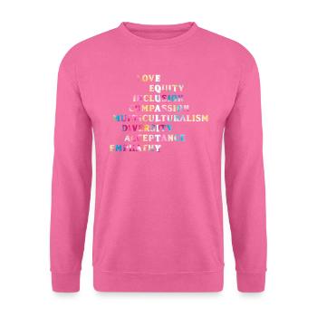 Inclusion Acceptation handicap Solidarité - Sweat-shirt Unisexe - rose - Devant