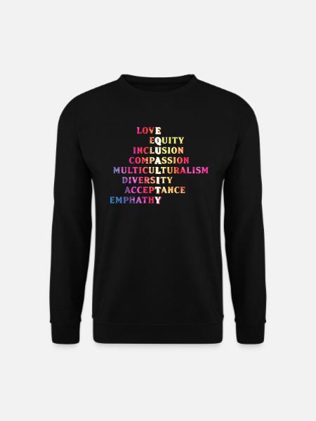 Inklusion Akzeptanz handicap Solidarität - Unisex Pullover - Schwarz