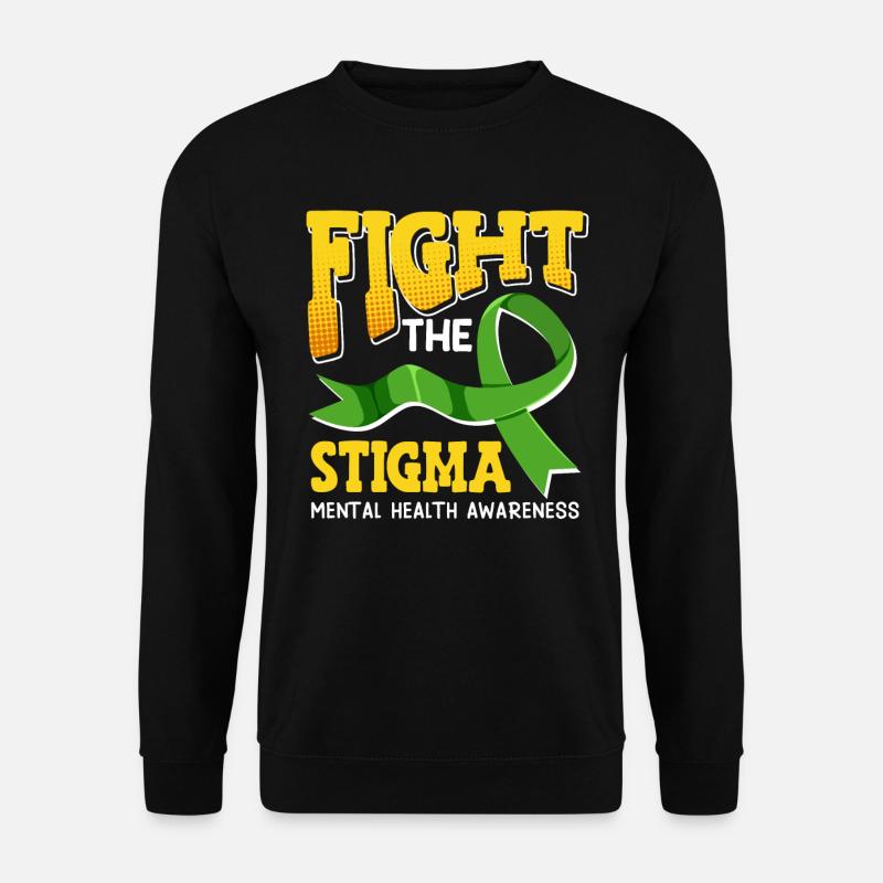Mentale Gesundheit Fight the Stigma - Unisex Pullover - Schwarz