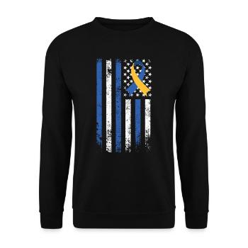 Down Syndrome Awareness Loop Variety and - Unisex Sweatshirt - black - Front - Alina (178cm) & Michal (187cm)