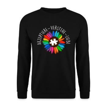 Autism Diversity Autistic Consciousness - Unisex Sweatshirt - black - Front - Alina (178cm) & Michal (187cm)