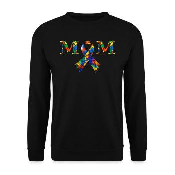 Autistic Mom for Autism Awareness - Unisex Sweatshirt - black - Front - Alina (178cm) & Michal (187cm)