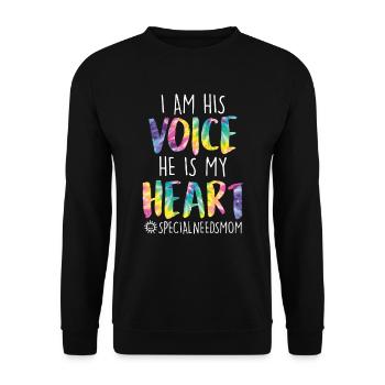 Inklusion Akzeptanz Mutter von benachteiligtem - Unisex Pullover - Schwarz - Vorne - Alina (178cm) & Michal (187cm)