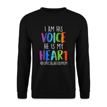 Inklusion Akzeptanz Mutter von benachteiligtem - Unisex Pullover - Schwarz - Vorne - Alina (178cm) & Michal (187cm)