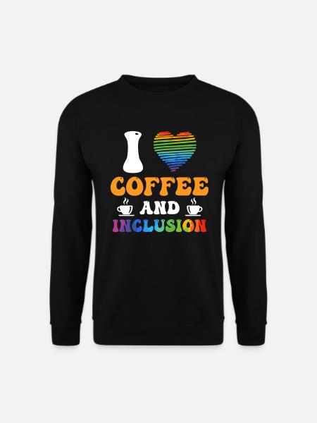 Jag älskar kaffe och inklusion handikapp - Unisextröja - svart