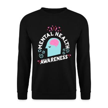 Mentale Gesundheit Selbstachtung Awareness Mental - Unisex Pullover - Schwarz - Vorne - Alina (178cm) & Michal (187cm)
