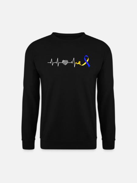 Down Syndrom Awareness Schleife extra - Unisex Pullover - Schwarz