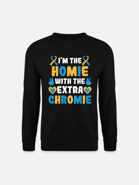 Down Syndrom extra Chromosom Trisomie 21 - Unisex Pullover - Schwarz