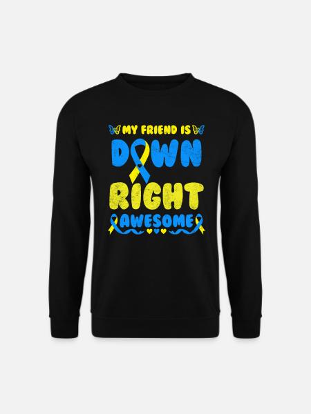 Down Syndrom Awareness Schleife Trisomie 21 - Unisex Pullover - Schwarz