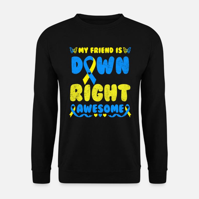 Down Syndrom Awareness Schleife Trisomie 21 - Unisex Pullover - Schwarz