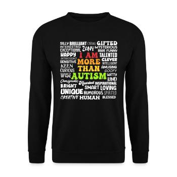 Autism Awareness Solidarity and Awareness - Unisex Sweatshirt - black - Front - Alina (178cm) & Michal (187cm)