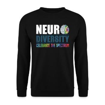 Conscience autistique Autisme Diversité - Sweat-shirt Unisexe - noir - Devant - Alina (178cm) & Michal (187cm)