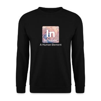 Inclusion Solidarité Compassion pour le handicap - Sweat-shirt Unisexe - noir - Devant - Alina (178cm) & Michal (187cm)