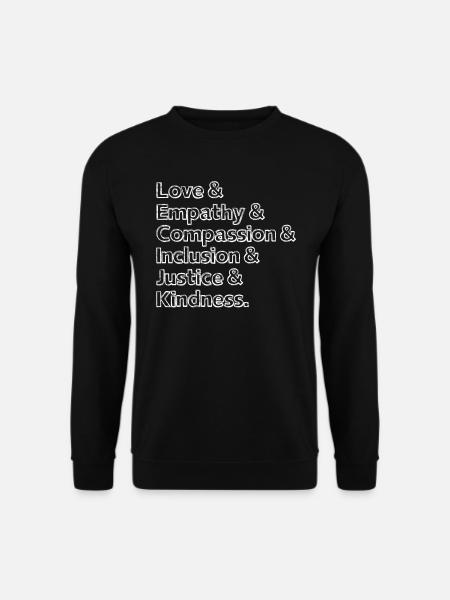 Inklusion Akzeptanz handicap Solidarität - Unisex Pullover - Schwarz