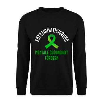 Mentale Gesundheit fördern Fight the Stigma - Unisex Pullover - Schwarz - Vorne - Alina (178cm) & Michal (187cm)