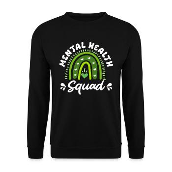 Mentale Gesundheit Mental Health Squad - Unisex Pullover - Schwarz - Vorne - Alina (178cm) & Michal (187cm)
