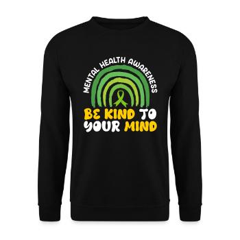 Santé mentale geistige Gesundheit Awareness - Sweat-shirt Unisexe - noir - Devant - Alina (178cm) & Michal (187cm)