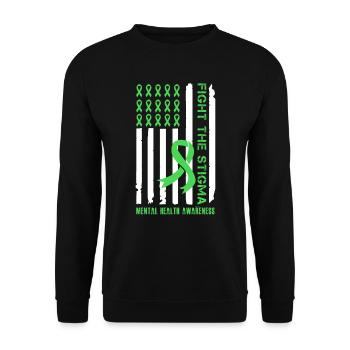 Mentale Gesundheit Fight the Stigma Mental - Unisex Pullover - Schwarz - Vorne - Alina (178cm) & Michal (187cm)